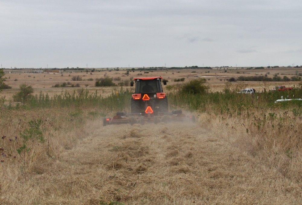 Mowing Tractor at Work